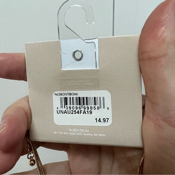 🍭4/$20 New Nordstrom 14th & Union Three Layer Gold Tone Pendant Necklace - Picture 8 of 8